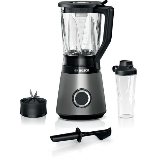 BOSCH Blender VitaPower Revetement métallique - 1200W - 30.000 trs/min - 2 vitesses + turbo - Bol mixeur 2 L - 4 lames