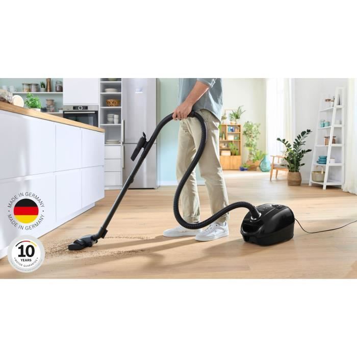 BOSCH GL38 Noir - Aspirateur Traineau Sac - 600 W - 79 dB - (h)epa - 10m - 4 L sac - variateur de puissance