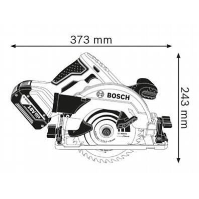 Bosch Professional - Scie CirculaireGKS 18V-57 G avec lame de 165mm sans batterie dans une Lboxx - 06016A2101