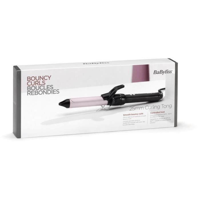 Boucleur - BaByliss - C325E Curling Tong - 25 mm - Pour des Boucles Rapides et Rebondies