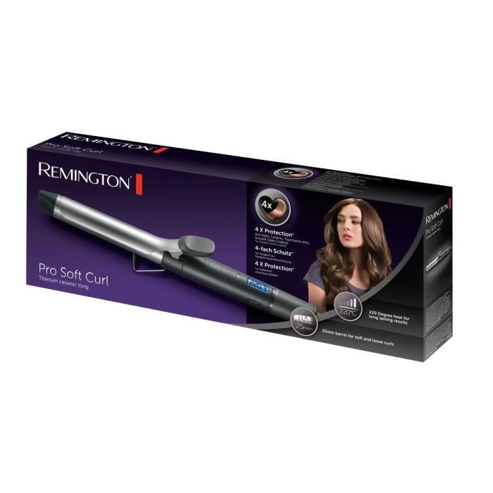 Boucleur Pro Soft Curl Remington CI6525 - 25mm: boucles souples - Céramique Tourmaline Ionique Antistatique 10