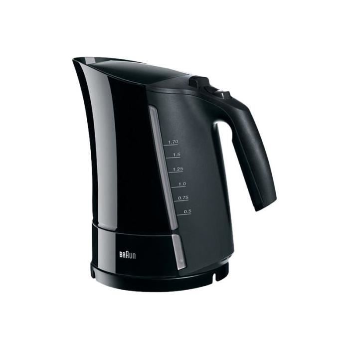 Bouilloire BRAUN WK300 - 1,7L - Noir - Chauffe ultra-rapide 45s - Filtre anti-calcaire amovible - Paloma Tech