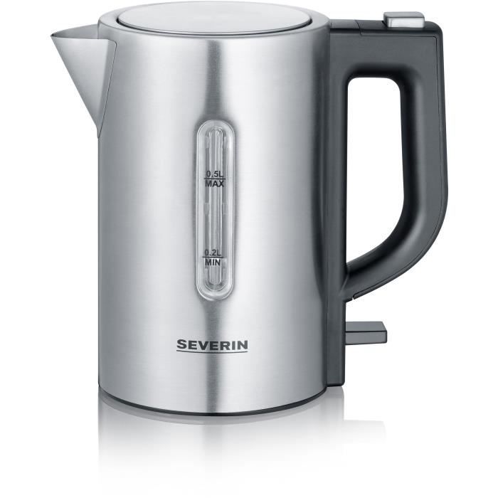 Bouilloire de voyage SEVERIN WK3647 - 0,5 L - 1100 W - Inox et noir - Paloma Tech