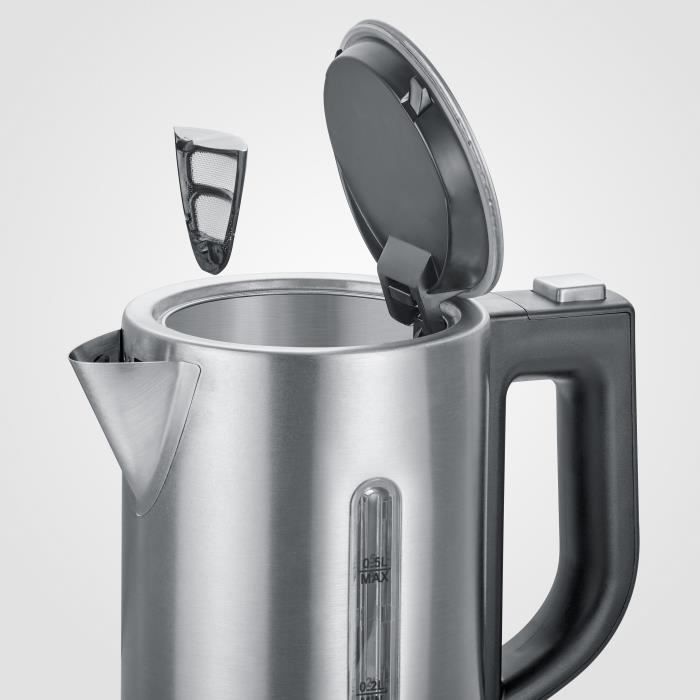 Bouilloire de voyage SEVERIN WK3647 - 0,5 L - 1100 W - Inox et noir - Paloma Tech