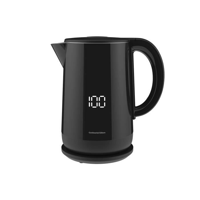 Bouilloire digitale CONTINENTAL EDISON BL15LB - Noir - 1,5 L - 2200 W - Paloma Tech