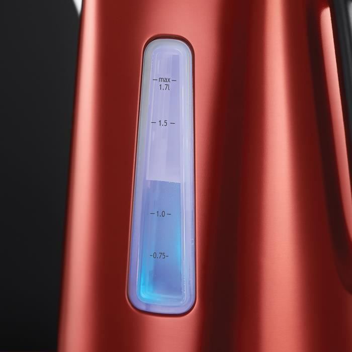 Bouilloire Electrique 1.7L Luna - RUSSELL HOBBS - Ébullition Rapide - Rouge - Paloma Tech