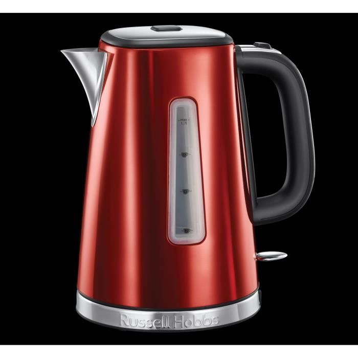 Bouilloire Electrique 1.7L Luna - RUSSELL HOBBS - Ébullition Rapide - Rouge - Paloma Tech