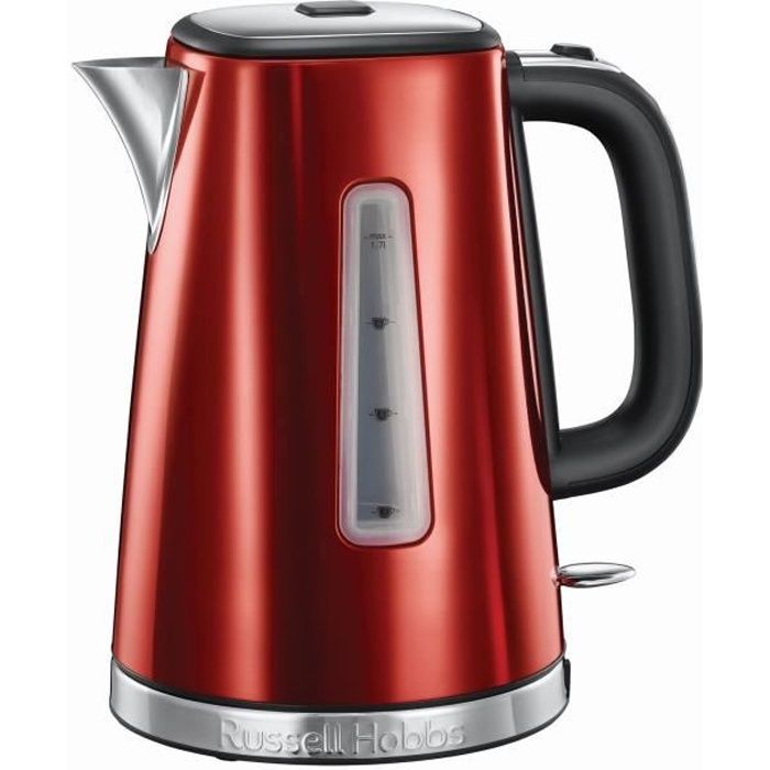 Bouilloire Electrique 1.7L Luna - RUSSELL HOBBS - Ébullition Rapide - Rouge - Paloma Tech