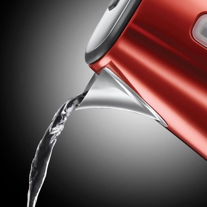 Bouilloire Electrique 1.7L Luna - RUSSELL HOBBS - Ébullition Rapide - Rouge - Paloma Tech