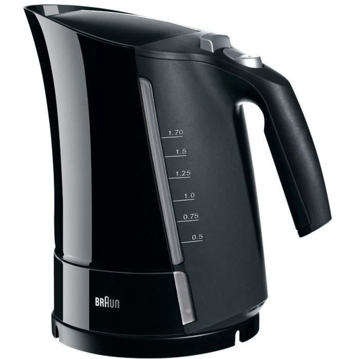 Bouilloire électrique BRAUN Multiquick 5 - 1,6 L - Noir - Systeme d'ébullition rapide - Paloma Tech