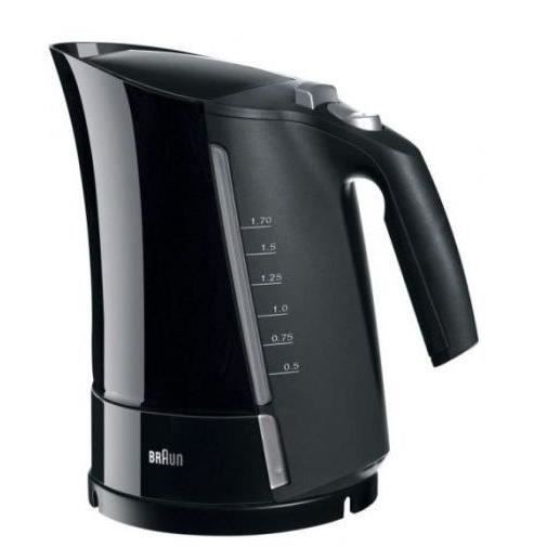 Bouilloire électrique BRAUN Multiquick 5 - 1,6 L - Noir - Systeme d'ébullition rapide - Paloma Tech