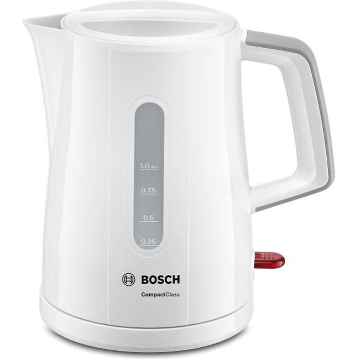 Bouilloire électrique CompactClass - BOSCH - TWK3A051 - 2.4 kWatt - 1 L - Blanc - Paloma Tech