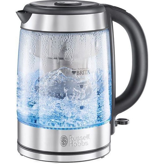 Bouilloire en Verre Filtrante 1L Clarity - RUSSELL HOBBS - 20760-57 - Cartouche Filtre a Eau Brita Inclus - Paloma Tech