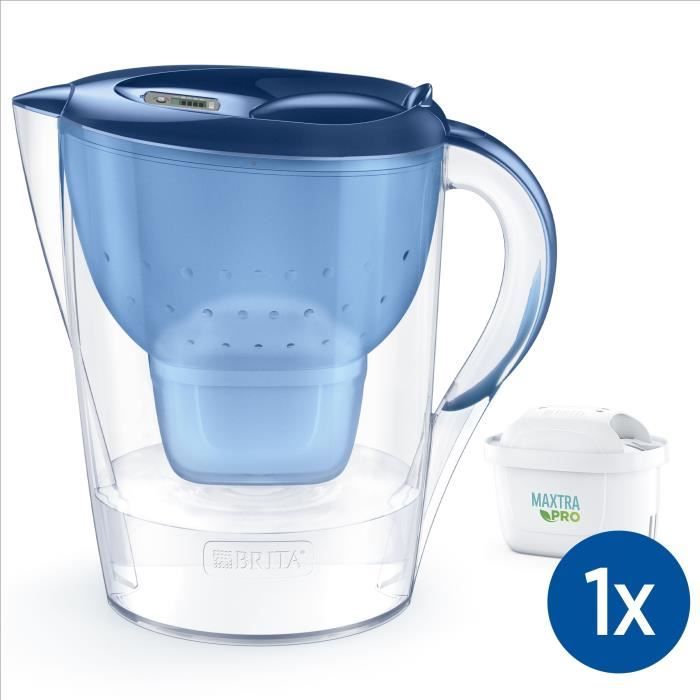 Bouteille et carafe filtrante Brita Carafe filtrante Marella bleu XL (3,5L) inclus 1 cartouche filtrante MAXTRA PRO