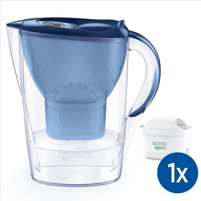 Bouteille et carafe filtrante Brita BRITA Carafe filtrante Marella bleue (2,4L) inclus 1 cartouche filtrante MAXTRA PRO