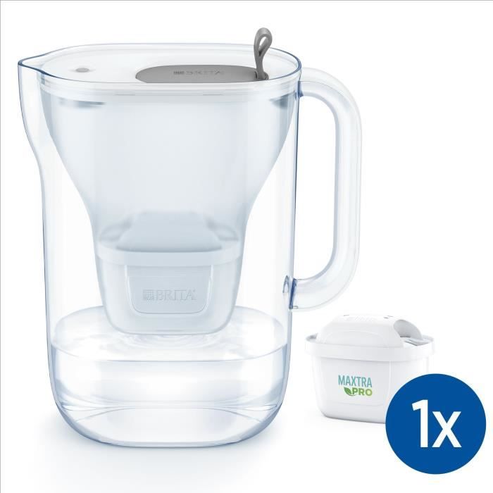 Bouteille et carafe filtrante Brita Carafe filtrante Style grise (2,4L) inclus 1 cartouche filtrante MAXTRA PRO All-in-1