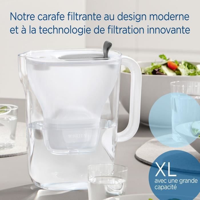 Bouteille et carafe filtrante Brita BRITA Carafe filtrante Style XL grise (3,6L) inclus 1 cartouche filtrante MAXTRA