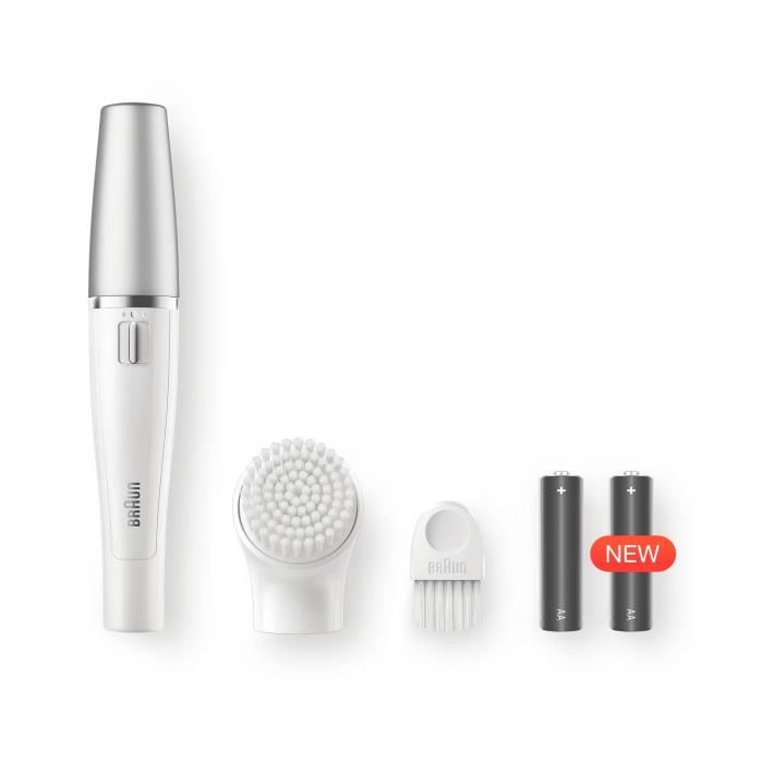 Braun FaceSpa 810 Épilateur Électrique Femme Visage et Épilation Brosse Nettoyante Pour Épilation et Nettoyage Du Visage