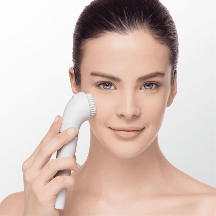 Braun FaceSpa 851V 3-En-1 Épilateur Électrique Femme Visage et Épilation Blanc/Bronze, Brosse Nettoyante, Épilation, Nettoyage - Paloma Tech