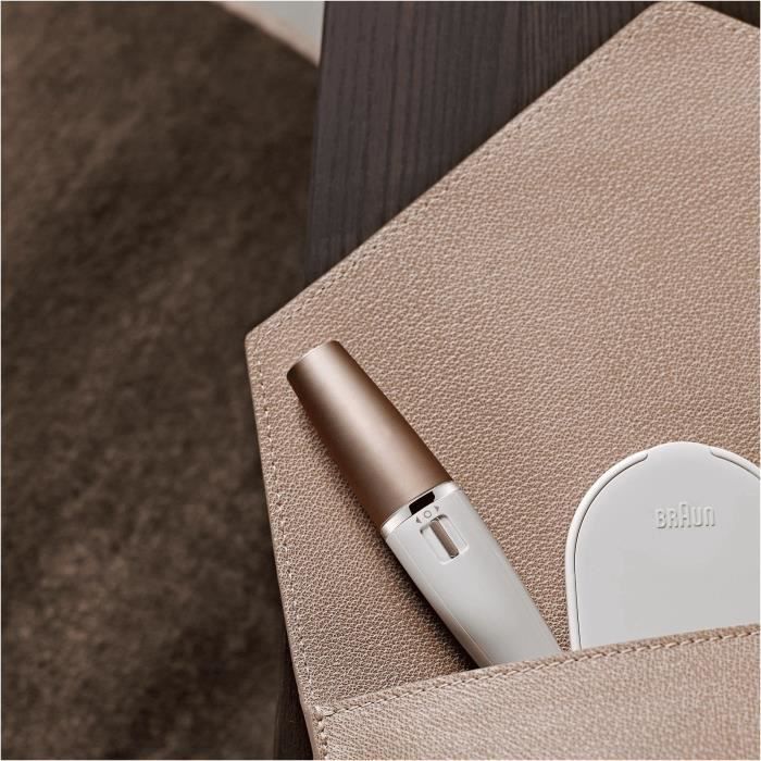 Braun FaceSpa 851V 3-En-1 Épilateur Électrique Femme Visage et Épilation Blanc/Bronze, Brosse Nettoyante, Épilation, Nettoyage - Paloma Tech