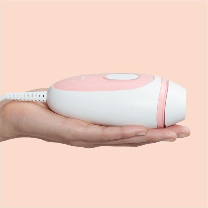 Braun Silk·expert Mini PL1014 Épilateur a Lumiere Pulsée Épilation Semi-Définitive Blanc/Rose Avec Pochette De Voyage