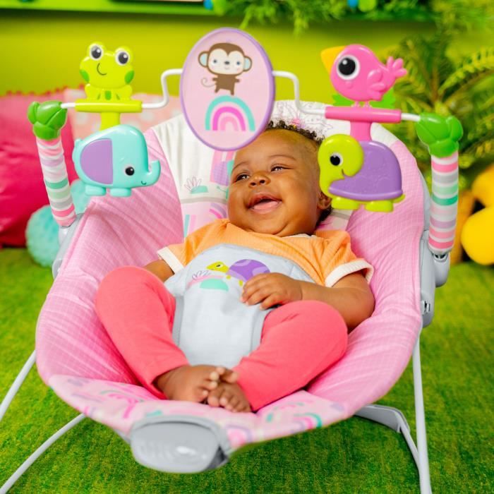 BRIGHT STARTS Transat pink paradise vibrations apaisantes jouets interactifs des la naissance