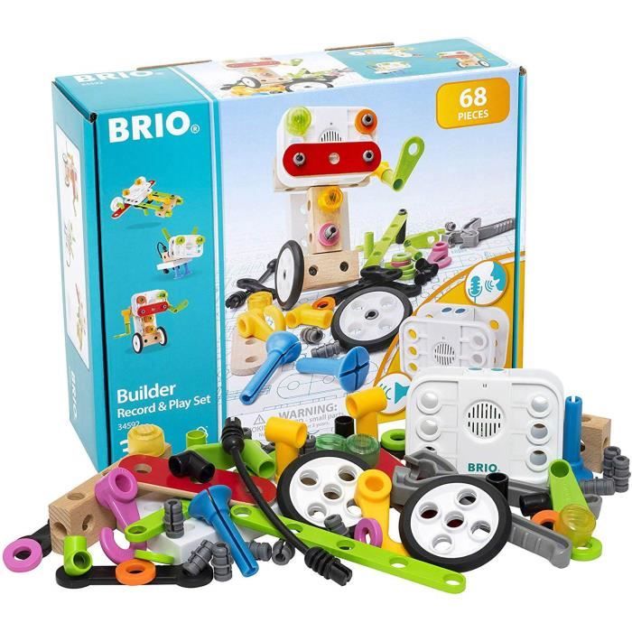 BRIO Builder - 34592 - Coffret Builder et enregistreur de voix - Mixte a partir de 3 ans