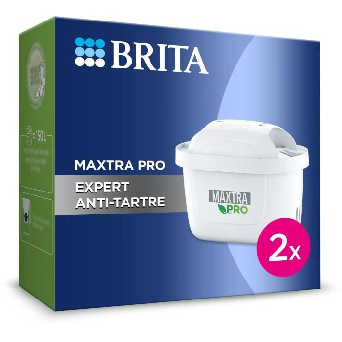 BRITA Cartouche Filtre Eau Robinet MAXTRA PRO Expert anti-tartre Pack de 2