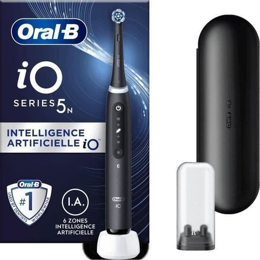 Brosse a dents électrique ORAL-B iO5 connectée - noir - Bluetooth 1 brossette et 1 étui de voyage