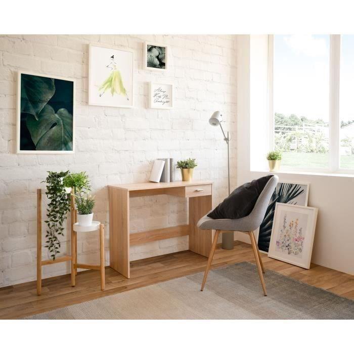 Bureau Fritz 30 - 1 tiroir - Décor chene sonoma - 89 x 74 x 40 cm - Paloma Tech