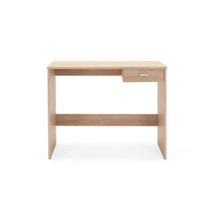 Bureau Fritz 30 - 1 tiroir - Décor chene sonoma - 89 x 74 x 40 cm - Paloma Tech