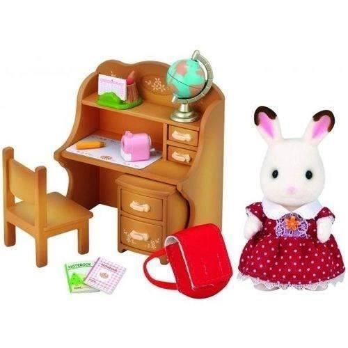 Bureau pour enfant Sylvanian Families - Soeur Lapin Chocolat - Accessoires inclus