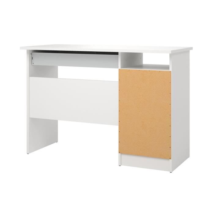 Bureau Student - Panneaux de particules - Blanc - L 109,3 x P 48,5 x H 75,6 cm