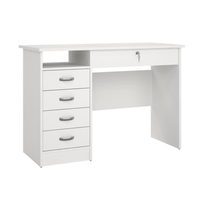 Bureau Student - Panneaux de particules - Blanc - L 109,3 x P 48,5 x H 75,6 cm