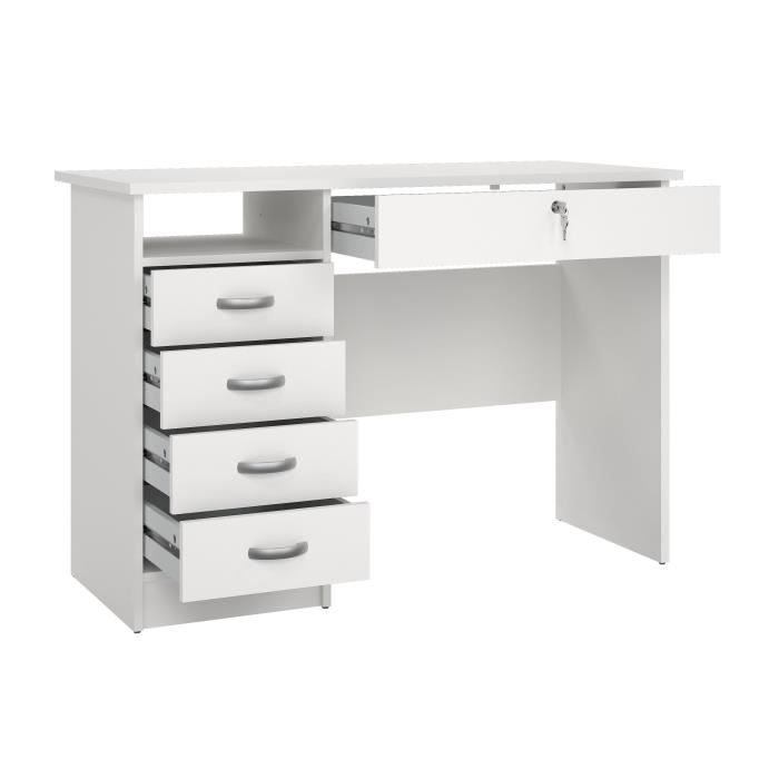 Bureau Student - Panneaux de particules - Blanc - L 109,3 x P 48,5 x H 75,6 cm