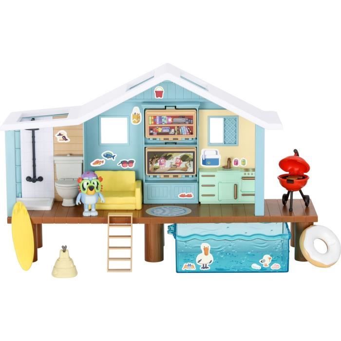 Cabane de Plage de Bluey - BLUEY - Set de jeu avec figurine exclusive et plus de 10 accessoires