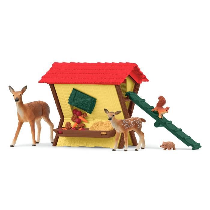 Cabane des animaux de la foret Coffre schleich 42658 Farm World pour enfants des 3 ans