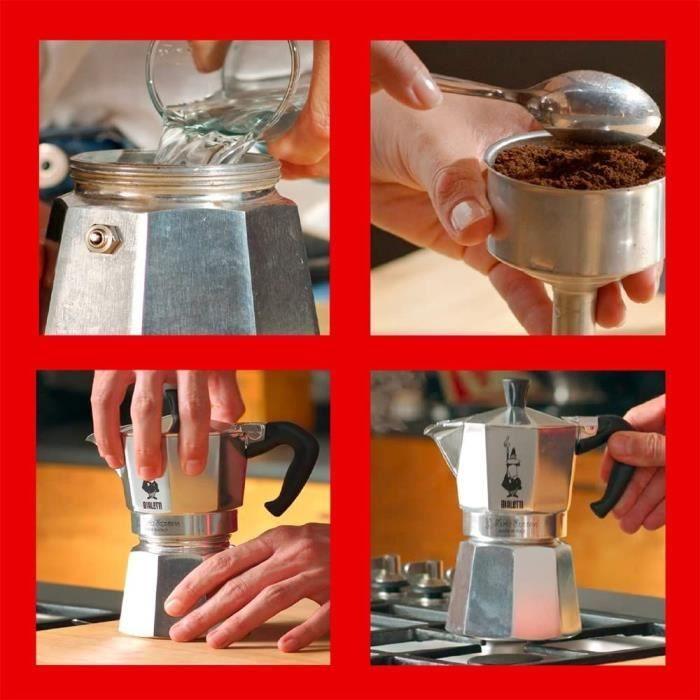 Cafetiere Italienne BIALETTI  - Moka Express - Aluminium - 4 Tasses - Paloma Tech