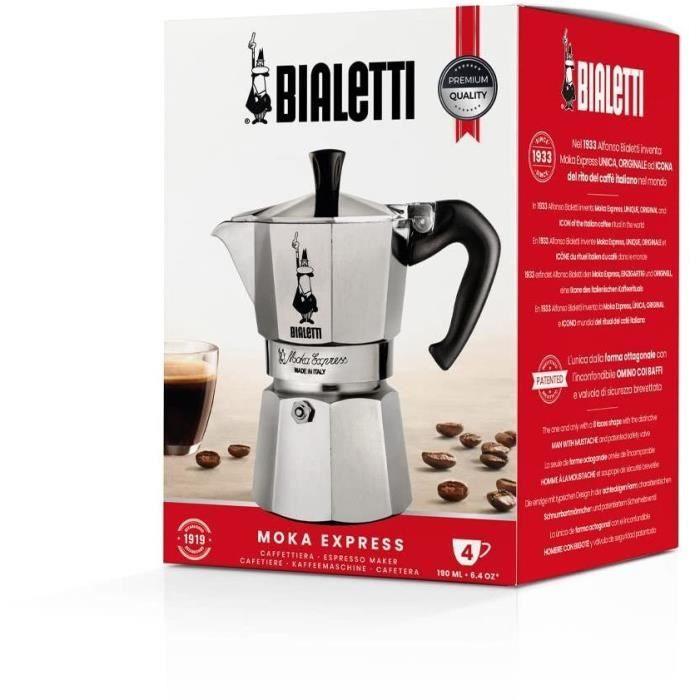 Cafetiere Italienne BIALETTI  - Moka Express - Aluminium - 4 Tasses - Paloma Tech