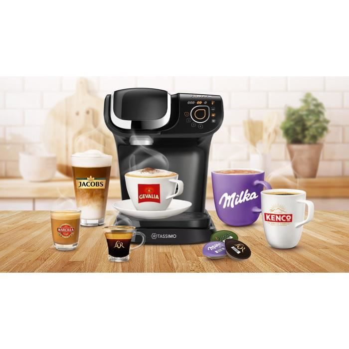 Cafetiere Tassimo - BOSCH TAS6502 - Noir - Espresso - Réservoir d’eau amovible - Pose libre