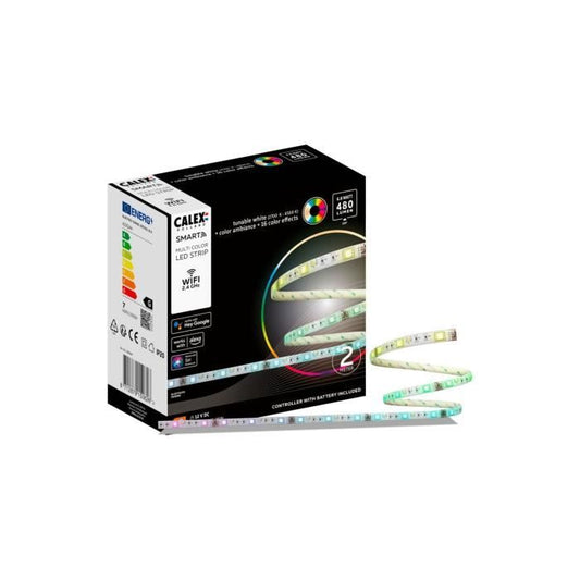 CALEX - Smart LED Ruban 2M 6,8W 480lm RGBCCT 2700-6500K + Telecommande