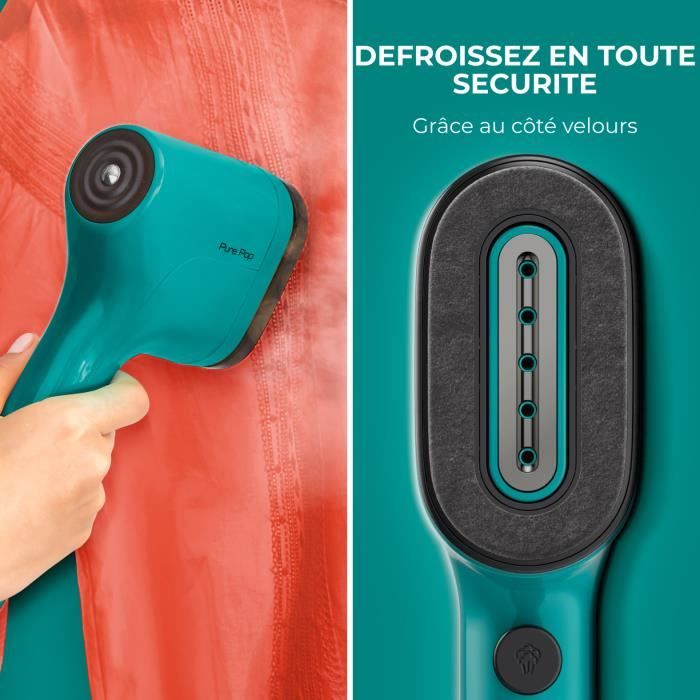 CALOR PURE POP Défroisseur vapeur 1300 W 70 ml Débit 20 g/min Pret en 15 sec Autonomie 4 min Défroisse et purifie