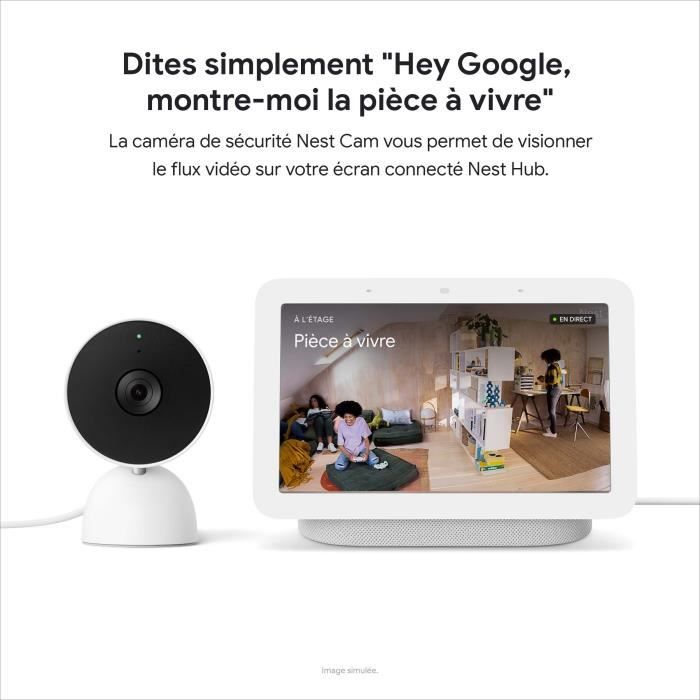 Caméra de surveillance - Google Nest - 2nde Génération GA01317-FR - Extérieur/Intérieur - 2 MP - 1920 x 1080