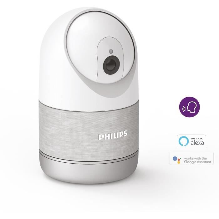 Caméra motorisée et connectée - PHILIPS - 531051 - Intérieure - Résolution 2K - WelcomeEye Look