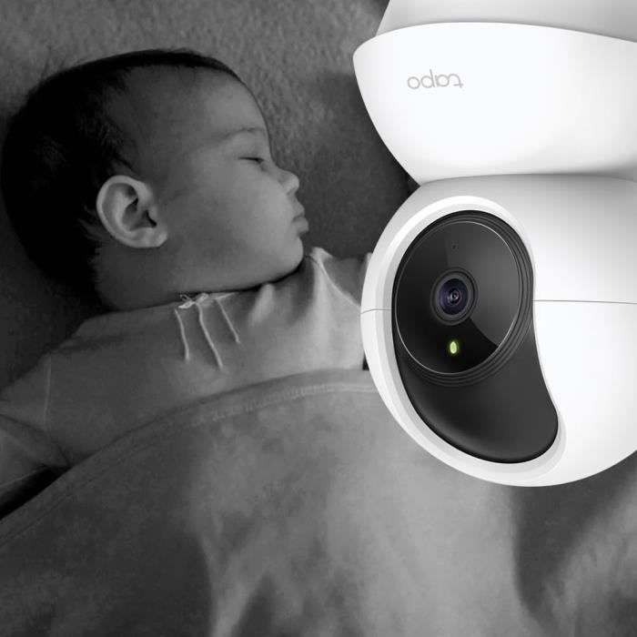 Caméra Surveillance WiFi - TP-Link Tapo C200 - 1080P avec 360° PTZ - Vision Nocturne Détection de Mouvement