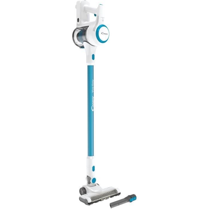 CANDY Viva CVIVA02E - Aspirateur Balai sans fil multifonction - 22 V - Autonomie 30 min - Bleu / Blanc