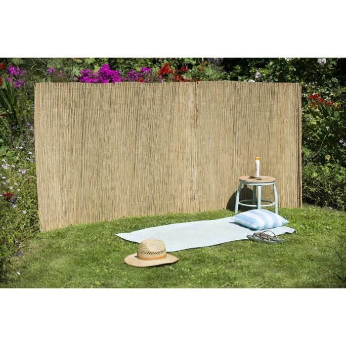 Canisse de Carex Naturel - 100% Occultant - 1x3m - Épaisseur 6/7mm - NATURE - Paloma Tech