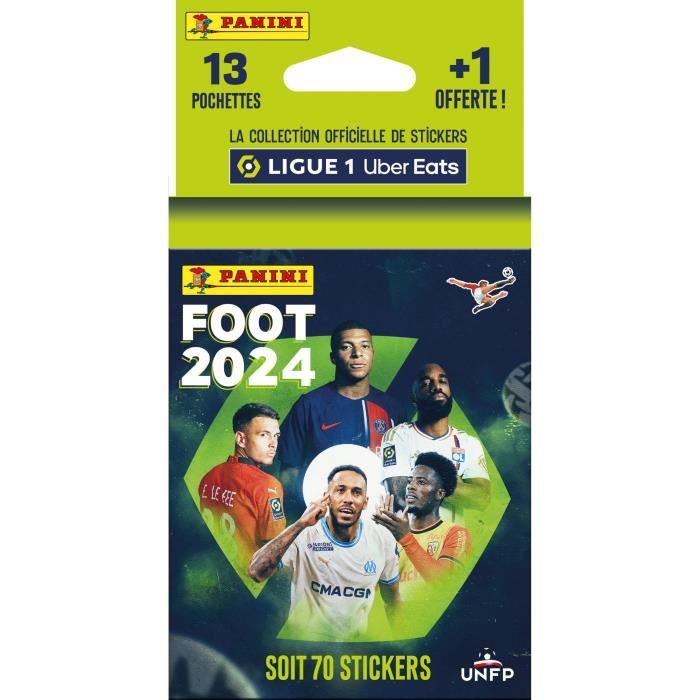 Carte a collectionner Panini Foot 2024 Ligue 1 - Blister 13 pochettes + 1 offert