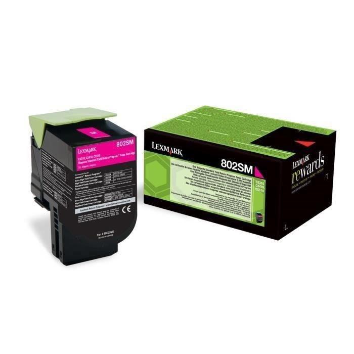 Cartouche de toner MAGENTA Lexmark Toner 802SM - 80C2SM0 - 2?000 pages - Paloma Tech