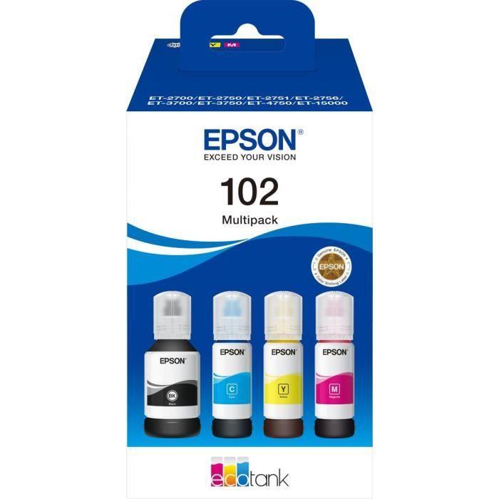 Cartouche d'encre Epson PACK ECOTANK 102 4 COULEURS - Paloma Tech